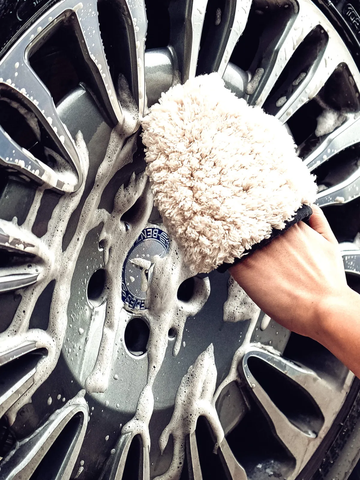 MAXSHINE Rękawica Do Mycia Finger Wheel 650G Brown